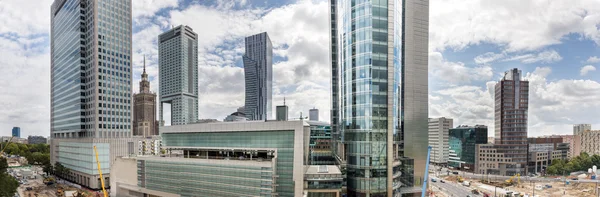 Panorama of Warsaw financial center, Poland — Stock Photo, Image