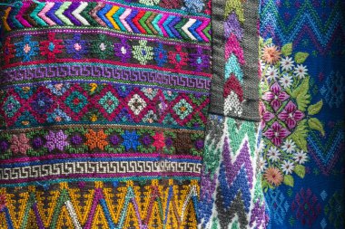 geleneksel el yapımı Guatemala kumaş