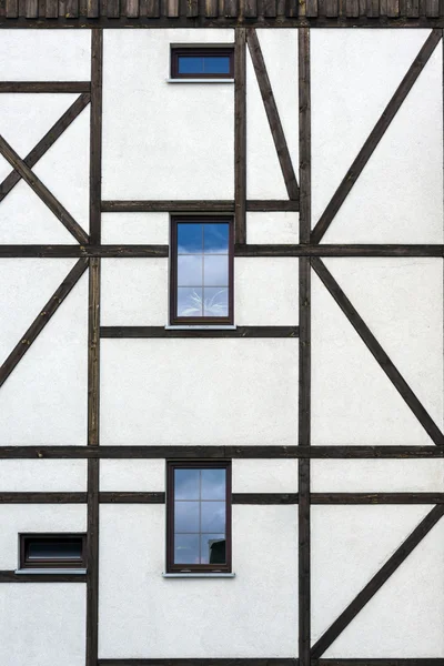 Wooden construction bars on the wall — Stock Image Wooden construction bars on the wall Stock Picture