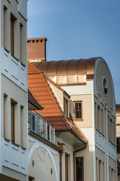 Facade of modern multi family house — Stock Image Facade of modern multi family house Royalty Free Stock Photos