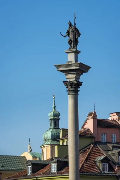 King Zygmunt III Waza Column on Castle Square in Warsaw — Stock Photo, Image