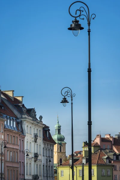 Tenements facades at Old Town in Warsaw — Stock Photo, Image