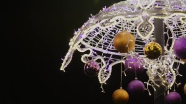 Noel süslemeleri sokakta Varşova, Polonya