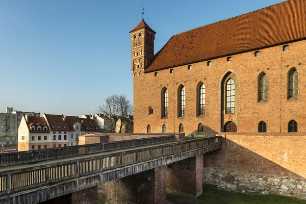 Oude middeleeuwse, gothic krasicki bisschop kasteel in lidzbark Weingärtner — Stockfoto