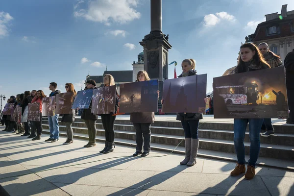 Demonstracja poparcia dla Ukrainy — Zdjęcie stockowe