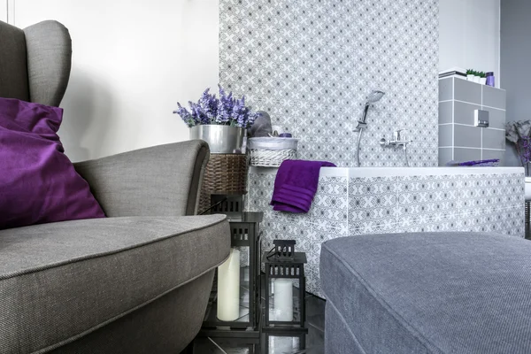 Design de interiores moderna casa de banho — Fotografia de Stock