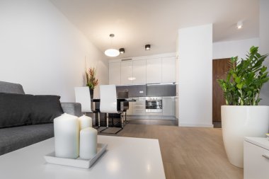 Modern lüks oturma odası iç tasarımı 