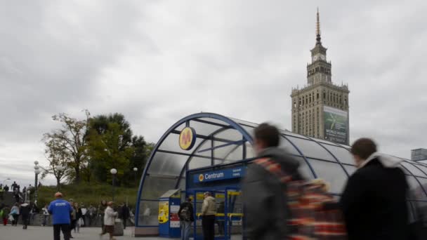 Центр Варшавы — стоковое видео