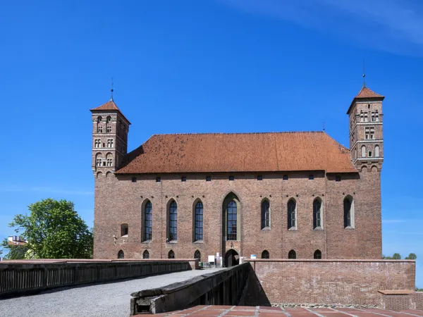 Sposób wejścia do starego zamku w Lidzbarku Warmińskim — Zdjęcie stockowe