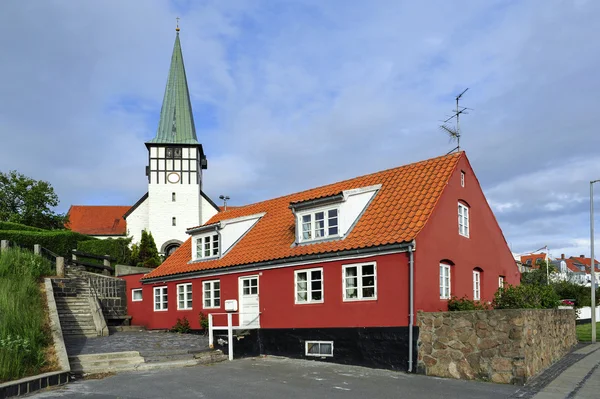 White church in Ronne, Bornholm — Stock Photo, Image