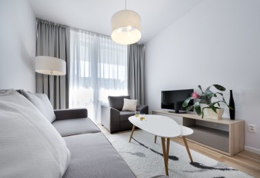 modern, beyaz dekorasyon Oda