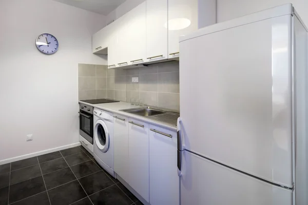 Modern white kitchen clean interior design — Stock Photo, Image