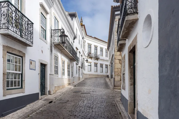 Rues historiques traditionnelles de Faro au Portugal, Europe . — Photo