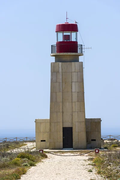 Leuchtturm von fortaleza de sagres in portugal — Stockfoto