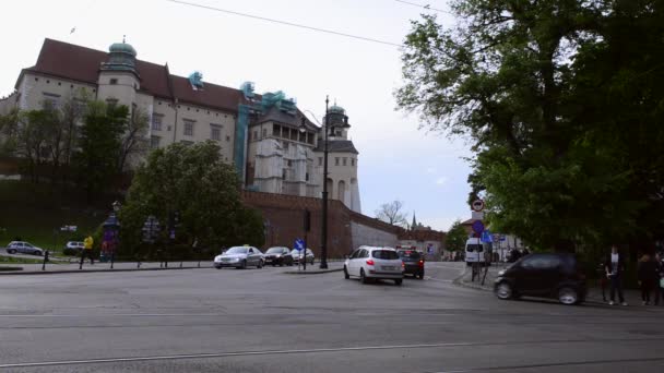 Wawel Castle in Krakau, Polen — Stockvideo