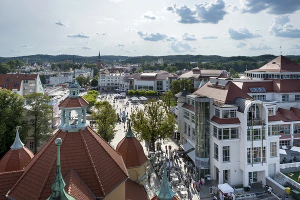Вид с воздуха на Сопот, туристический курорт в Польше — стоковое фото