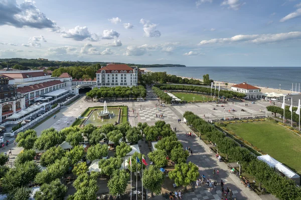 Vista aérea de Sopot, destino turístico resort na Polônia — Fotografia de Stock