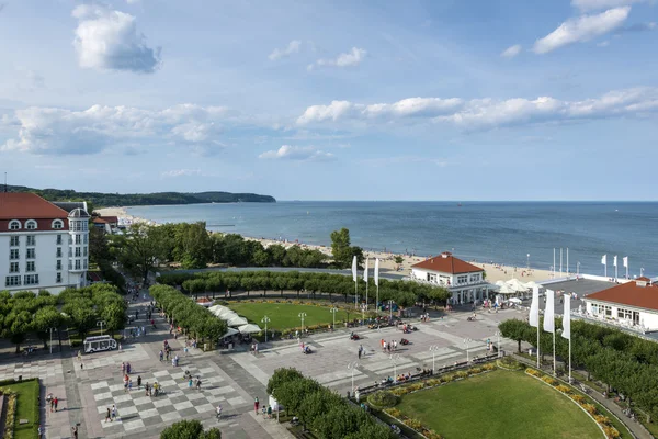 Luchtfoto van sopot, toeristische resort bestemming in Polen — Stockfoto