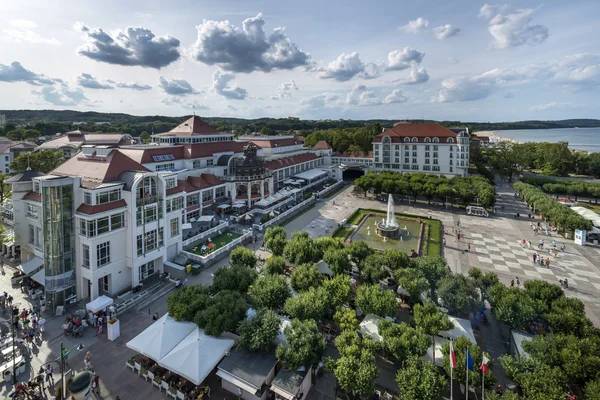 Centrale plein op het sopot molo in Polen — Stockfoto