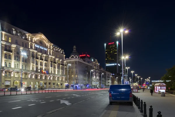 Polonia Hotel in Warsaw during the night — Stock Photo, Image