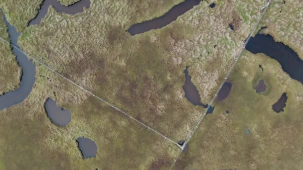苏格兰外赫布里底哈里斯岛诺斯顿盐沼的俯瞰图 — 图库视频影像
