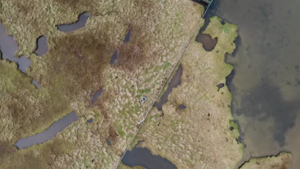 Vista Superior Dos Pântanos Salgados Northton Ilha Harris Outer Hebrides — Vídeo de Stock