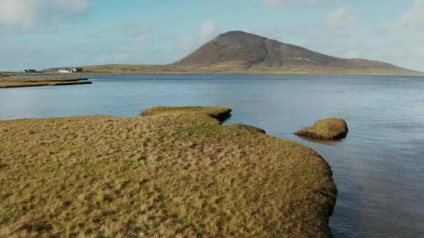 Ovanifrån Salta Kärr Northton Isle Harris Yttre Hebrides Skottland — Stockvideo