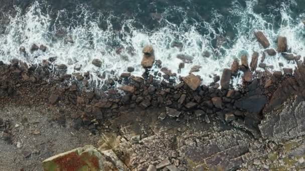 Plovoucí Voda Moře Elgol Beach Ostrov Skye Skotsko — Stock video