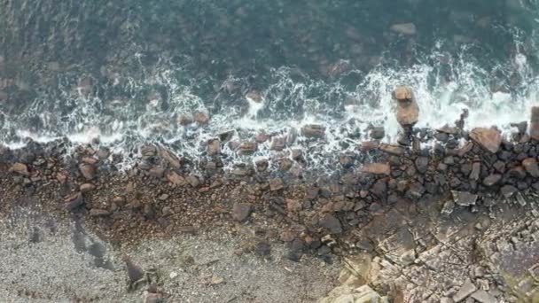 Zwevend Water Aan Zee Bij Elgol Beach Isle Skye Schotland — Stockvideo