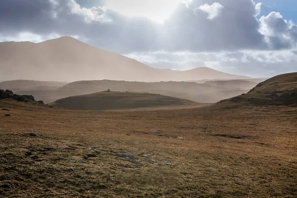 Scothic Cloudy Landscape Mangersta Isola Lewis Ebridi Esterne Scozia Regno — Foto Stock