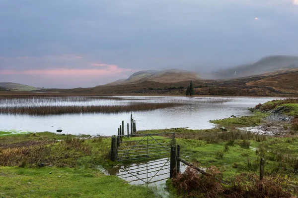Шотландский Пейзаж Пасмурный День Острове Скай Шотландия Великобритания — стоковое фото