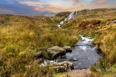 Storr 'un İhtiyar' ı. Storr İskoçya 'daki Gökyüzü Adası' ndaki Trotternish yarımadasında kayalık bir tepe.