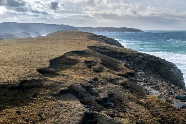 Felsige Schottische Küste Bei Mangersta Isle Lewis Äußere Hebriden Schottland — Stockfoto