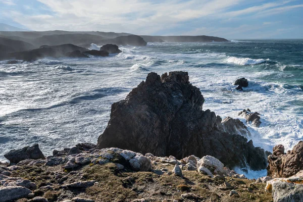 Rocky Scotish Coast Line Mangersta Isle Lewis Hebrydy Zewnętrzne Szkocja — Zdjęcie stockowe