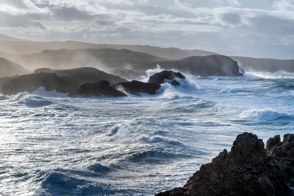 Costa Escocesa Rocosa Cerca Mangersta Isla Lewis Hébridas Exteriores Escocia —  Fotos de Stock