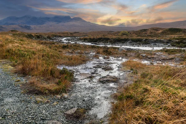 Sligachan Dağları Nın Rocky Nehri Skoçya Ngiltere Deki Skye Adası — Stok fotoğraf