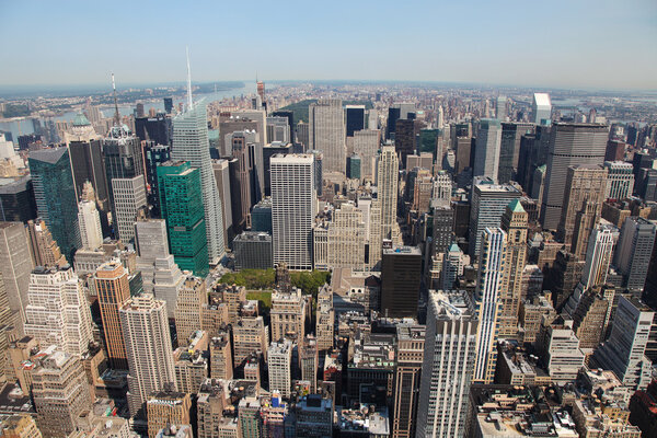 Skyline of Manhattan in New York City, United States