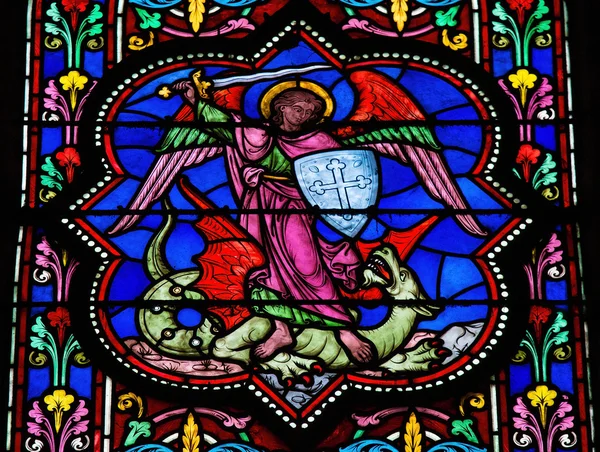 Saint Michael megölte Sátán — Stock Fotó