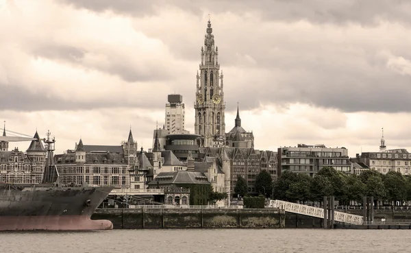 Skyline van Antwerpen, België — Stockfoto