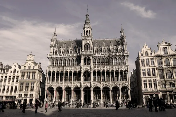 Grand Place de Bruxelles, a Praça Central em Bruxelas — Fotografia de Stock