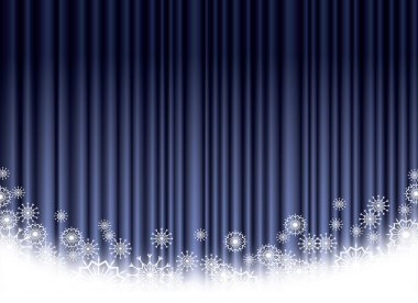 Kar taneleri ve EPS10 ile Noel mavi perde arkaplanı