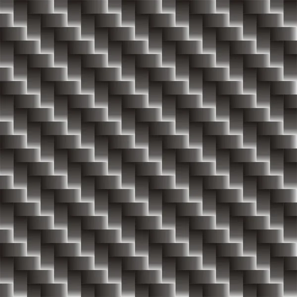 Carbon fiber texture, bound crosswise fibers background — Stock Vector
