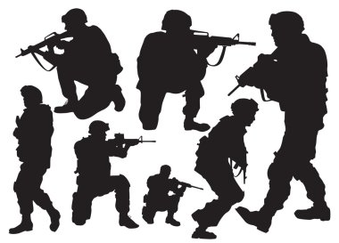 soldier vector silhouettes