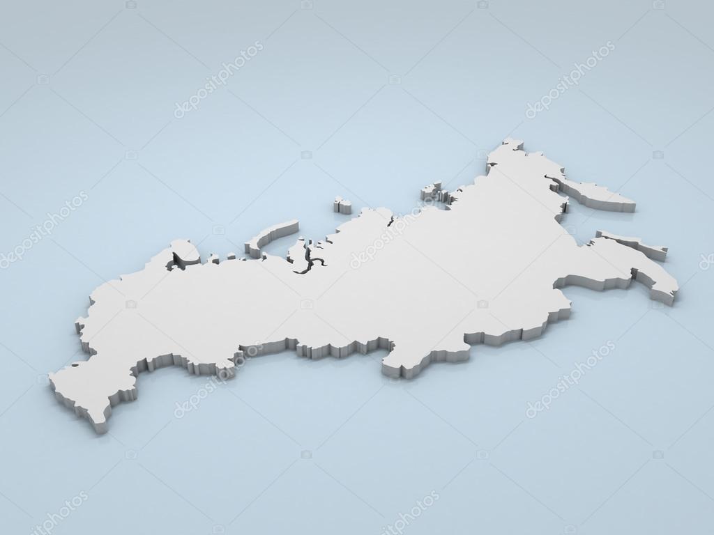 Russia 3D map \u2014 Stock Photo \u00a9 YurikswO 36049779