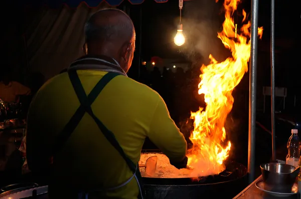 Koken van de chef — Stockfoto