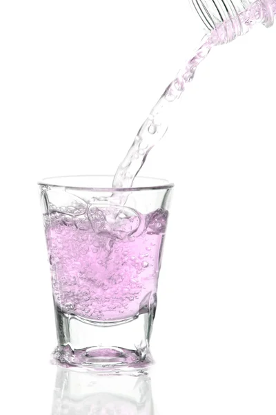 Glass of pink water — Stock Photo, Image