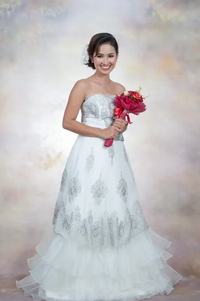 Bride With Wedding Dress — Stock Photo, Image