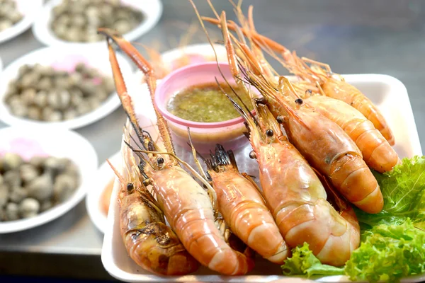 Makanan laut udang panggang — Stok Foto