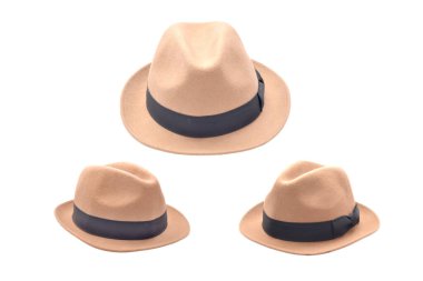 Düz Brim Panama Biçimli Yün Jazz Fedora Şapka 