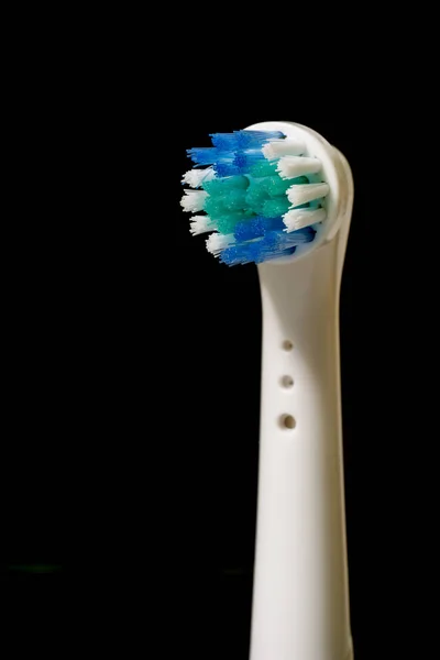 Electric Toothbrush Head Close Black Background — Stock Photo, Image